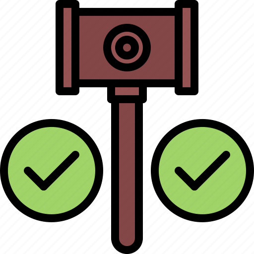 Hammer, check, auction, house icon - Download on Iconfinder