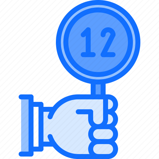 Hand, signboard, number, bidder, auction, house icon - Download on Iconfinder