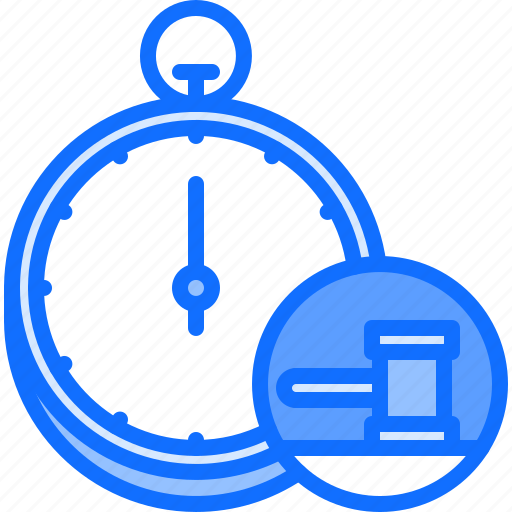 Stopwatch, time, hammer, auction, house icon - Download on Iconfinder