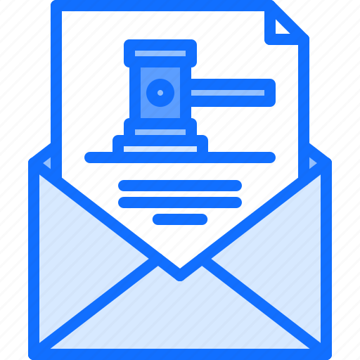 Hammer, letter, invitation, envelope, auction, house icon - Download on Iconfinder