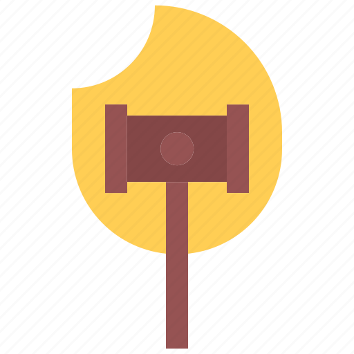 Hammer, fire, hot, auction, house icon - Download on Iconfinder