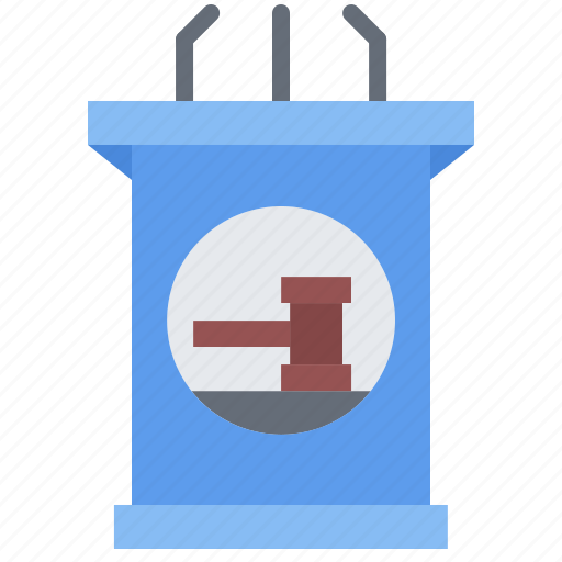 Tribune, hammer, microphone, auction, house icon - Download on Iconfinder