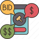 auction, online, buy, price, commerce