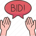 bid, dummy, bidder, auction, buyer