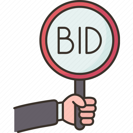 Bids, paddle, auction, sale, marketing icon - Download on Iconfinder