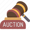 auction, auctioneer, hammer, sell, trade