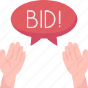 bid, dummy, bidder, auction, buyer