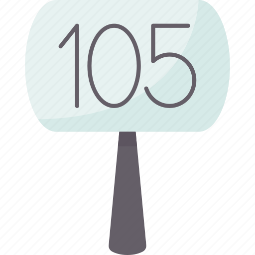 Number, paddle, bidder, sign, buyer icon - Download on Iconfinder