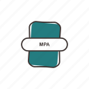 audio file, file extension, mpa, multimedia