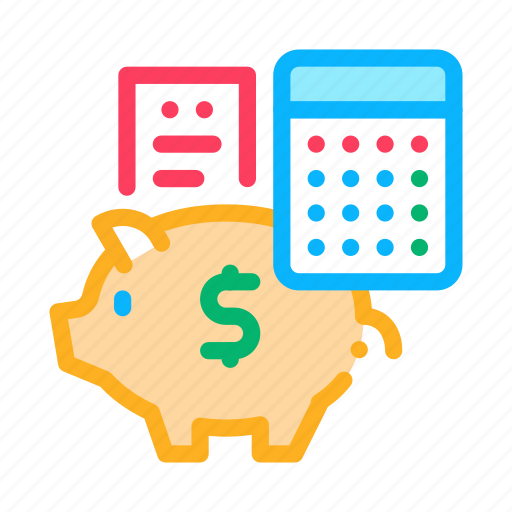 Piggy, bank, profit, calculating, audit, business icon - Download on Iconfinder