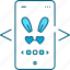 photo, filter, bunny, ears, smartphone 