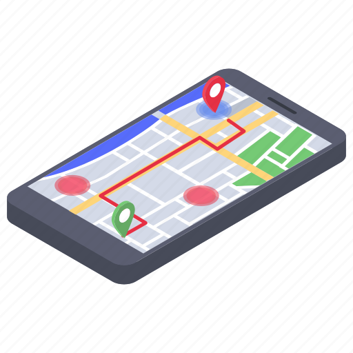 Cartography, mobile gps, mobile navigation, navigation system, online map, virtual map icon - Download on Iconfinder