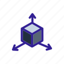 box, coordinate, cube, dimensions