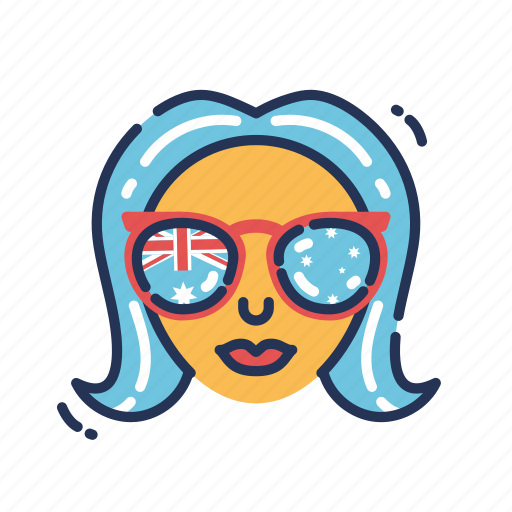 Woman, australia, sunglasses icon - Download on Iconfinder