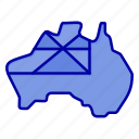 australia, country, flag, map