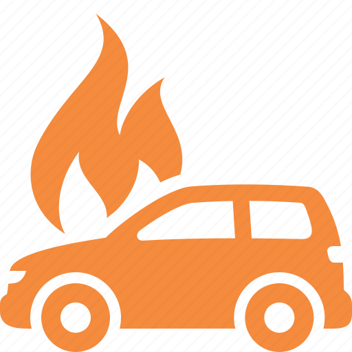 Auto insurance, car insurance, fire insurance, vehicle icon