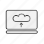 cloud, communication, network, pc, upload 