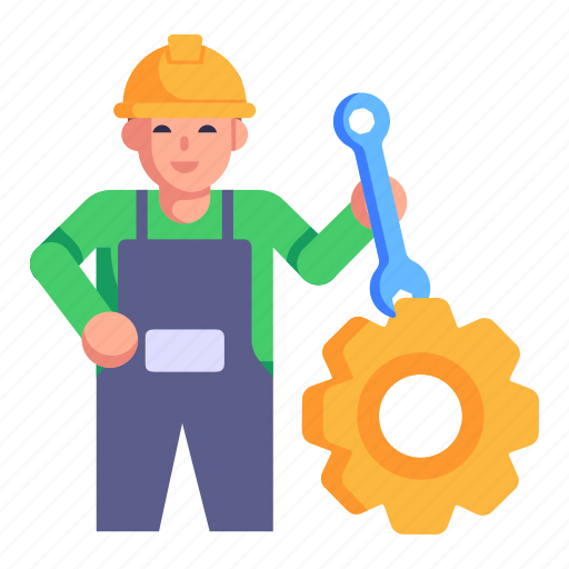 Worker, technician, mechanical engineer, mechanist, engineer icon - Download on Iconfinder
