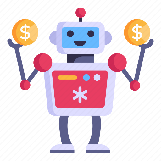 Trading robot, robot, robo advisor, ai earning, money robot icon - Download on Iconfinder
