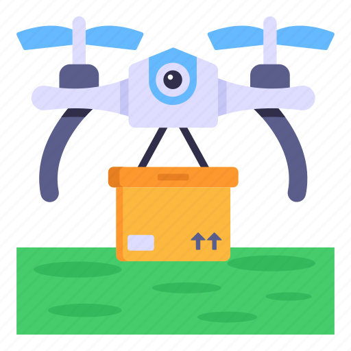 Quadcopter, drone delivery, drone shipping, drone, drone logistic icon - Download on Iconfinder
