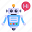 robotic chat, bot chat, robot conversation, robot assistant, robot communication 