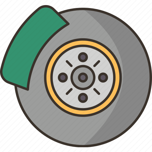 Brake, disc, caliper, wheel, mechanical icon - Download on Iconfinder