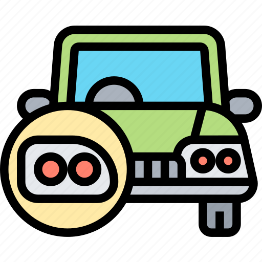Headlamps, front, car, safety, light icon - Download on Iconfinder
