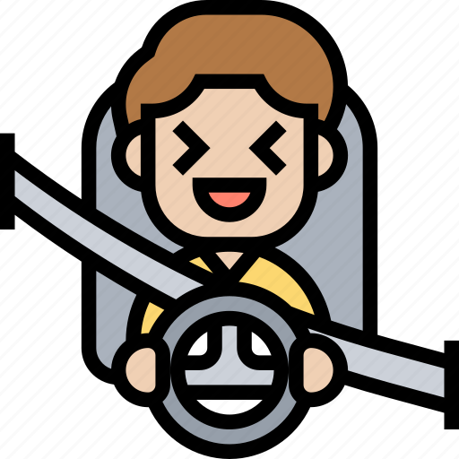 Driver, vehicle, fastening, seatbelt, safety icon - Download on Iconfinder