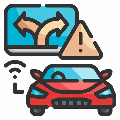 Emergency, diversion, warning, direction icon - Download on Iconfinder