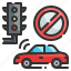 traffic, light, signaling, stop, car 