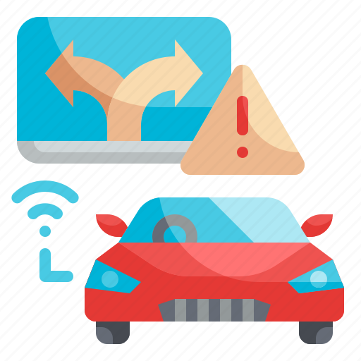Emergency, diversion, warning, direction icon - Download on Iconfinder