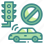traffic, light, signaling, stop, car 
