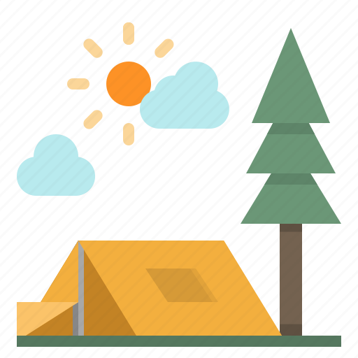 Camping, forest, hobbies, tent, travel icon - Download on Iconfinder