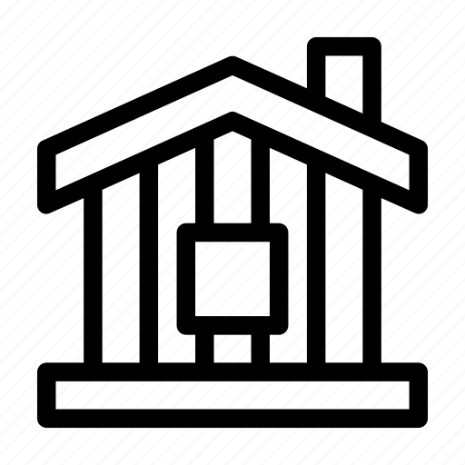 Cabin, furniture and household, home outline, house outline, shelter, wood cabin, wood house icon - Download on Iconfinder