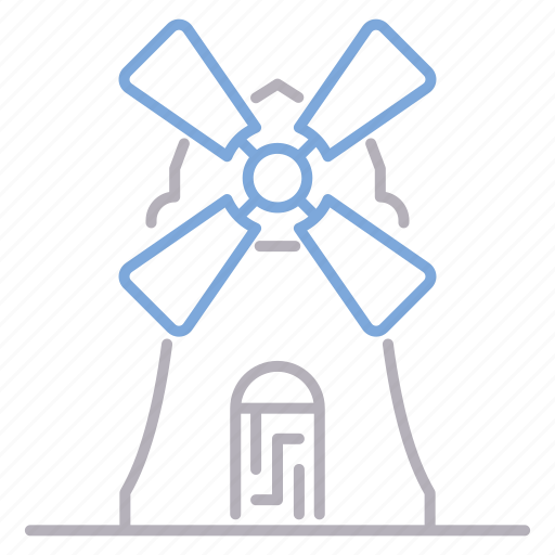 Estate, farm, farming, garden, gardening, windmill icon - Download on Iconfinder