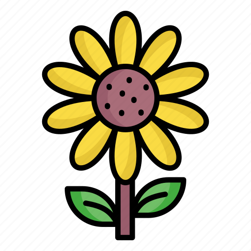 Sunflower, garden, flower, spring, floral, gardening, blossom icon - Download on Iconfinder