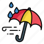 umbrella, rain, fall, rainy, season, weather, autumn 