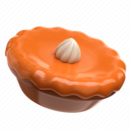 Pumpkin, pie, dessert, food, autumn, pastry, traditional 3D illustration - Download on Iconfinder