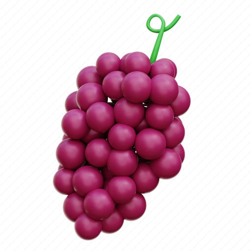 Grapes, fruit, grape, food 3D illustration - Download on Iconfinder