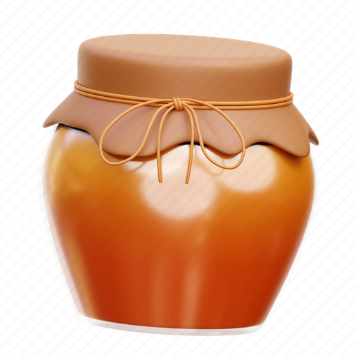 Honey, jar, bee, jam, food 3D illustration - Download on Iconfinder