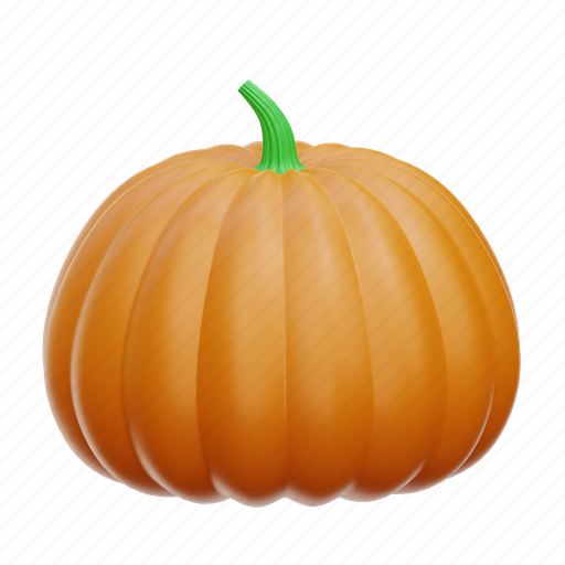 Pumpkin, food, vegetable, autumn, halloween 3D illustration - Download on Iconfinder