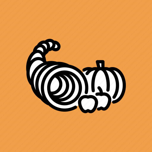 Autumn, cornucopia, food, fruits, harvest, plenty, thanksgiving icon - Download on Iconfinder