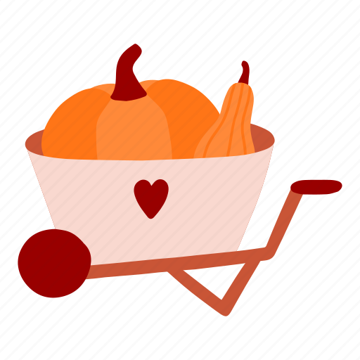 Cart, pumpkin, halloween, vegetable, food icon - Download on Iconfinder