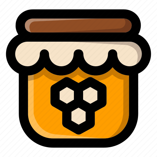 Bee, honey, honey jar, honeycomb, jam, jar, nutrition icon - Download on Iconfinder
