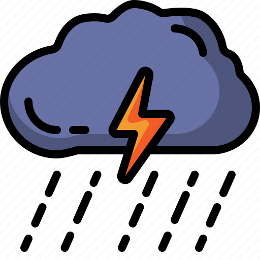 Storm, rain, weather, cloud, thunder, thunderstorm, thunderbolt icon - Download on Iconfinder