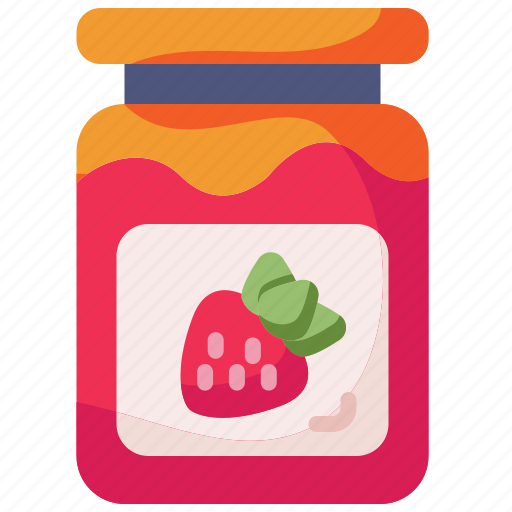 Jam, jar, conserve, breakfast, food, strawberry, marmalade icon - Download on Iconfinder