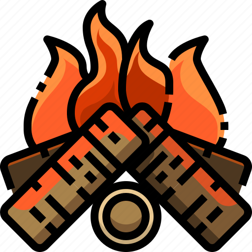 Bonfire, campfire, camping, firewood, flame icon - Download on Iconfinder