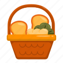 picnic, basket, picnic basket, food basket, holiday, food, camping, meal, vacation