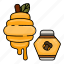 honey, bee, honeycomb, beehive, jar, honey jar, food, farming, apiary 