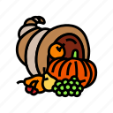 harvest, cornucopia, autumn, season, fall, leaf